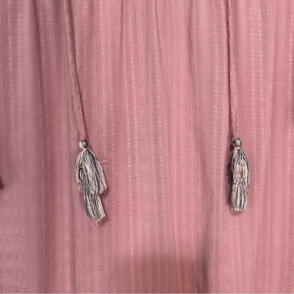 Knox Rose Boho Light Mauve Women's size XXL Casual Top Lace and Tassels Details - Picture 3 of 12